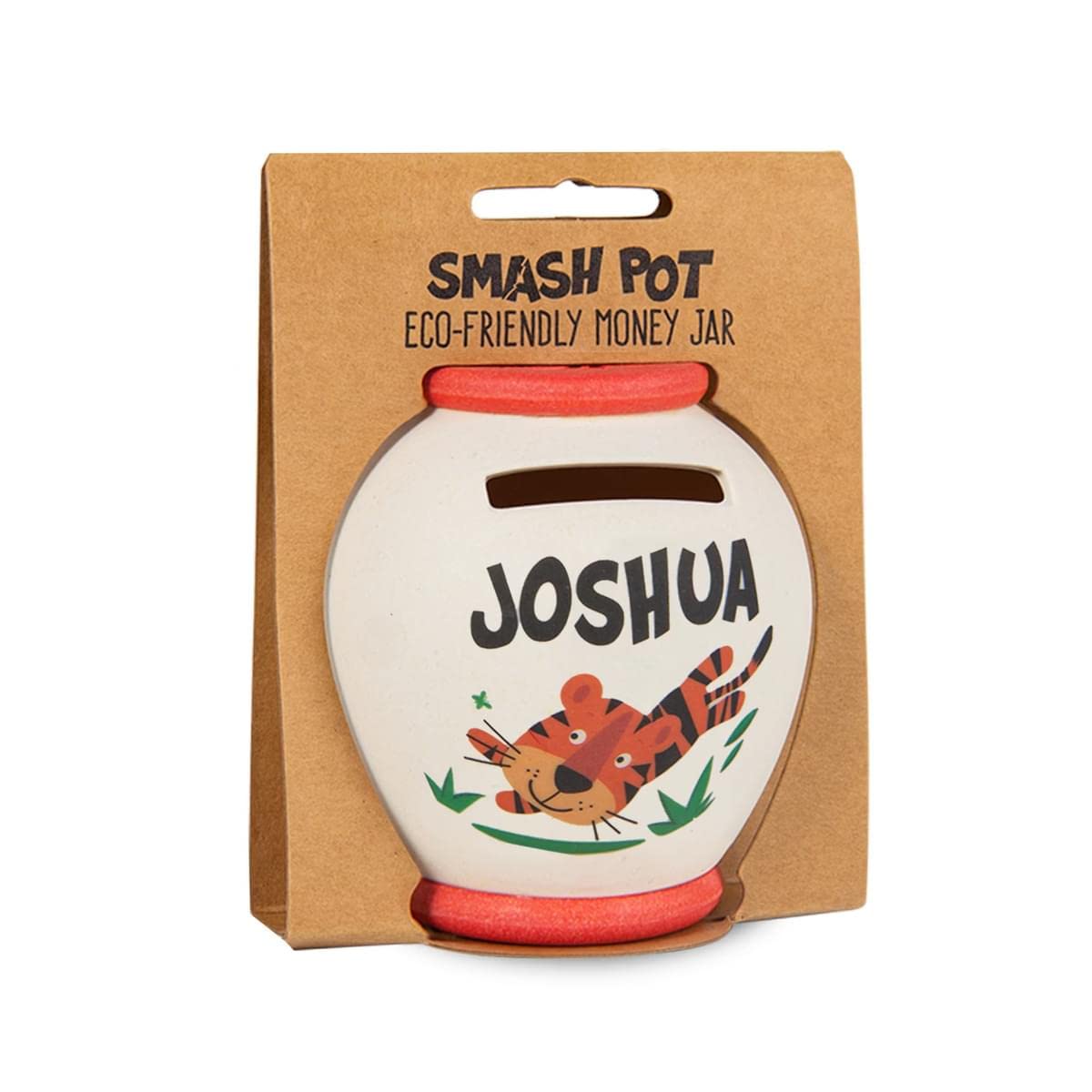 History & Heraldry Personalised Bamboo Smash Pot Money box (Joshua)