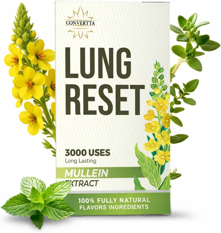 CONVERTTA Herbal Diffuser | Natural Mullein & Thyme Botanical Extract | Plant-Based Wellness | 3K Series (Green, 1 Stick (Pack of 1))