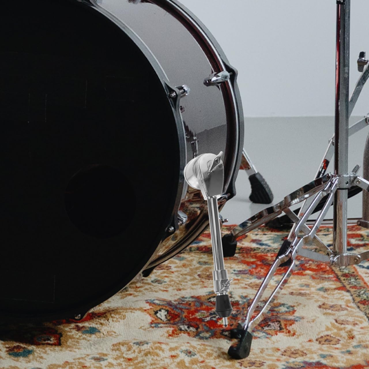 ERINGOGO Adjustable Drum Legs 2Pcs Bass Drum Support Stands with Non-Slip Base for Stable Percussion Accessories Replacement Parts