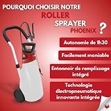 PHOENIX - Pulverisateur électrique de Jardin sur Roue Roller Sprayer, Pulverisateur Jardin avec Tuyau de 3m pour Une Pulvérisation sans Effort, pulvérisateur à Batterie, Autonome, Portable et Léger - 5
