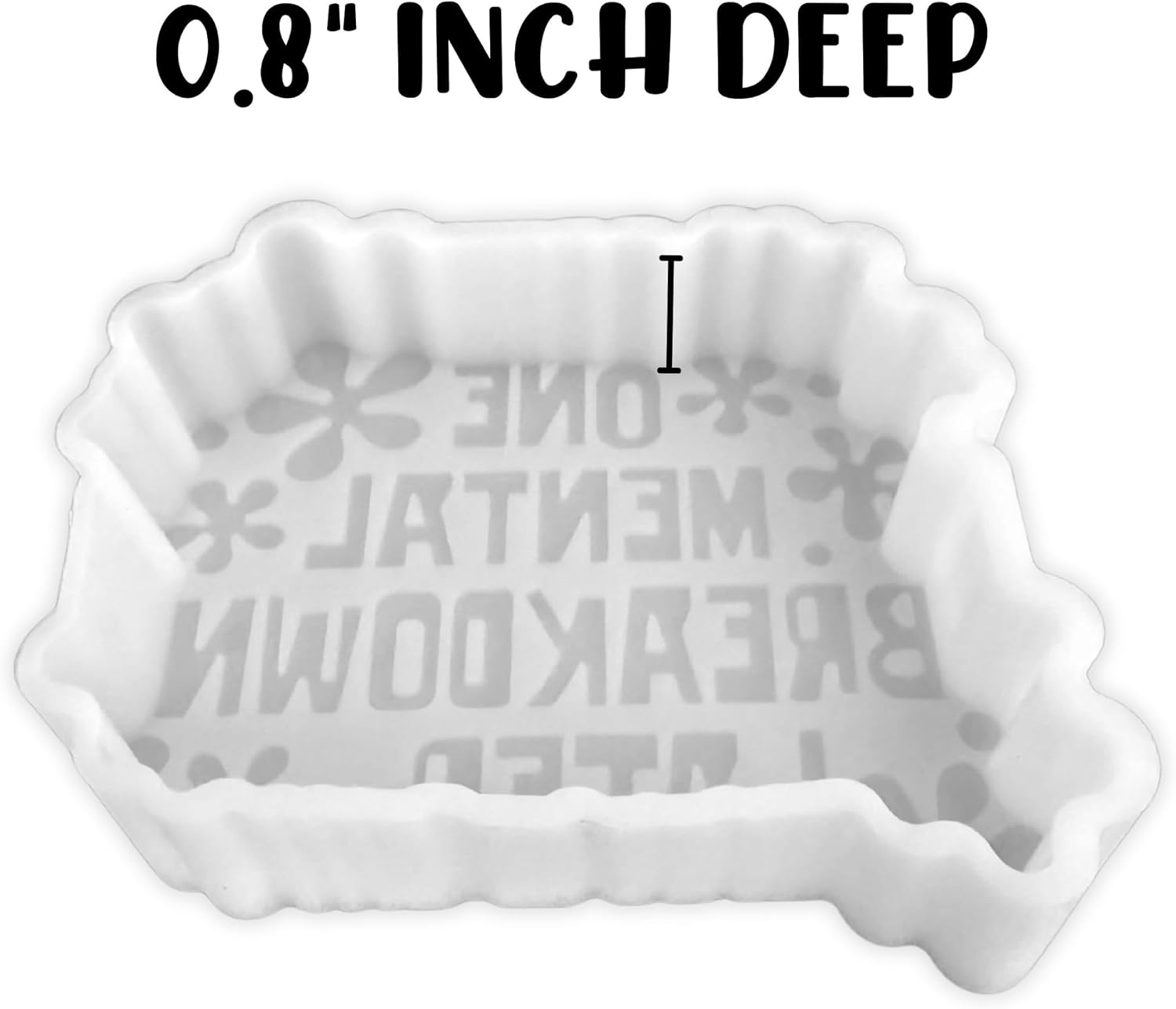 One Mental Breakdown Later Silicone Freshie Mold 4x3” Health Therapy Sarcastic Bad Mom Humor Car Candle for Aroma Beads Oven Safe