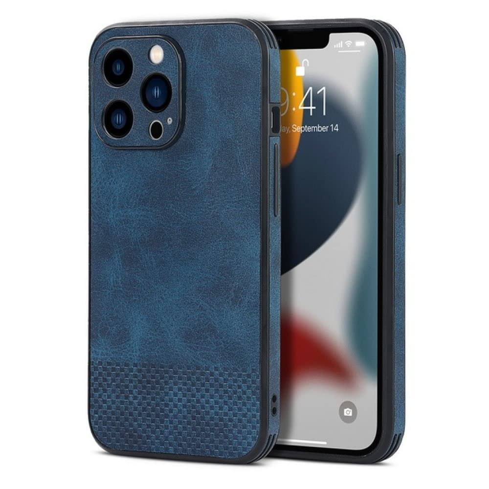 Coque iPhone XS cuir mat fine protège des chutes bleu - 8