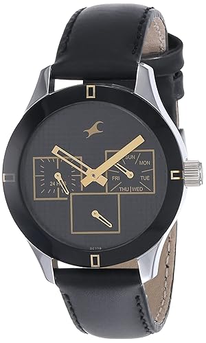 Monochrome Analog Black Dial Women's Watch -NK6078SL11