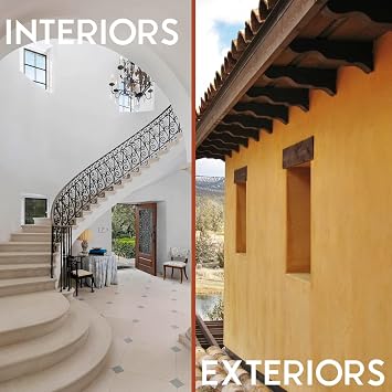 VASARI Lime Plaster & Paint | Lime Paint | Interior or Exterior | Made from Natural Lime and Powdered Marble | color: Natural White #1 (Untinted) | size: 5 Gallon