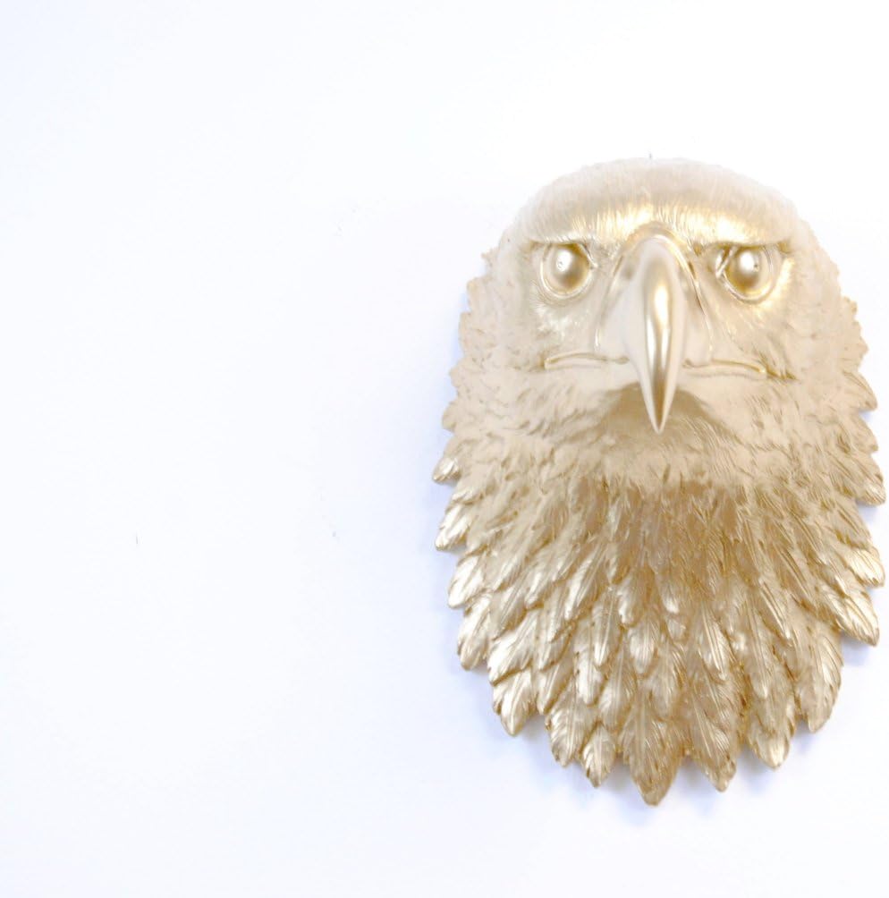 Near and Deer Faux Taxidermy National Bird Eagle Head Wall Mount, Gold
