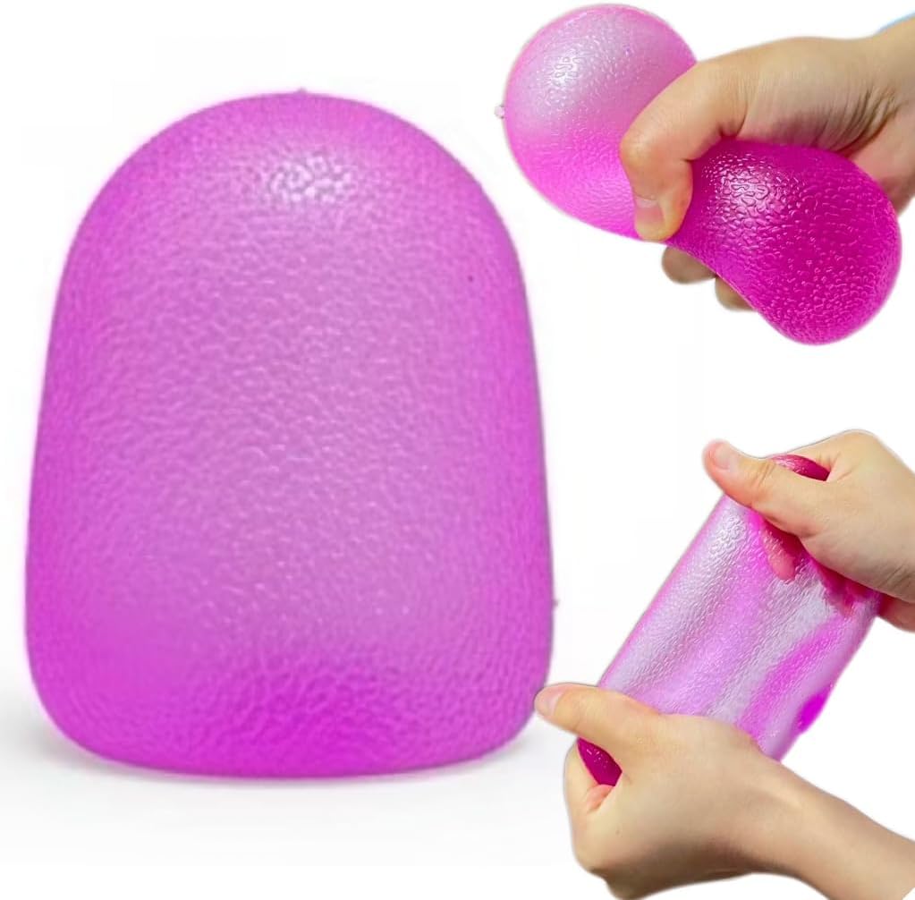 Jumbo Purple Slow Rebound Sugar Stress Balls, Fun Sensory Stress Toys for Adults, Giant Squishy Sugar Ball Squeeze Toys for Easter Basket Stuffers,, Party Favors for Kids