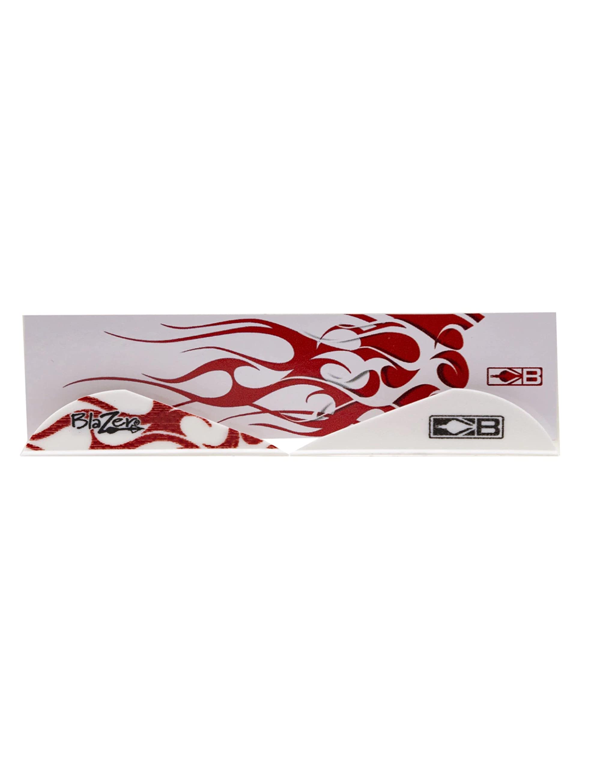 Bohning True Color Wrap & Vane Combo True Color Blazer Vane/Wrap Combo, Red & White Flame