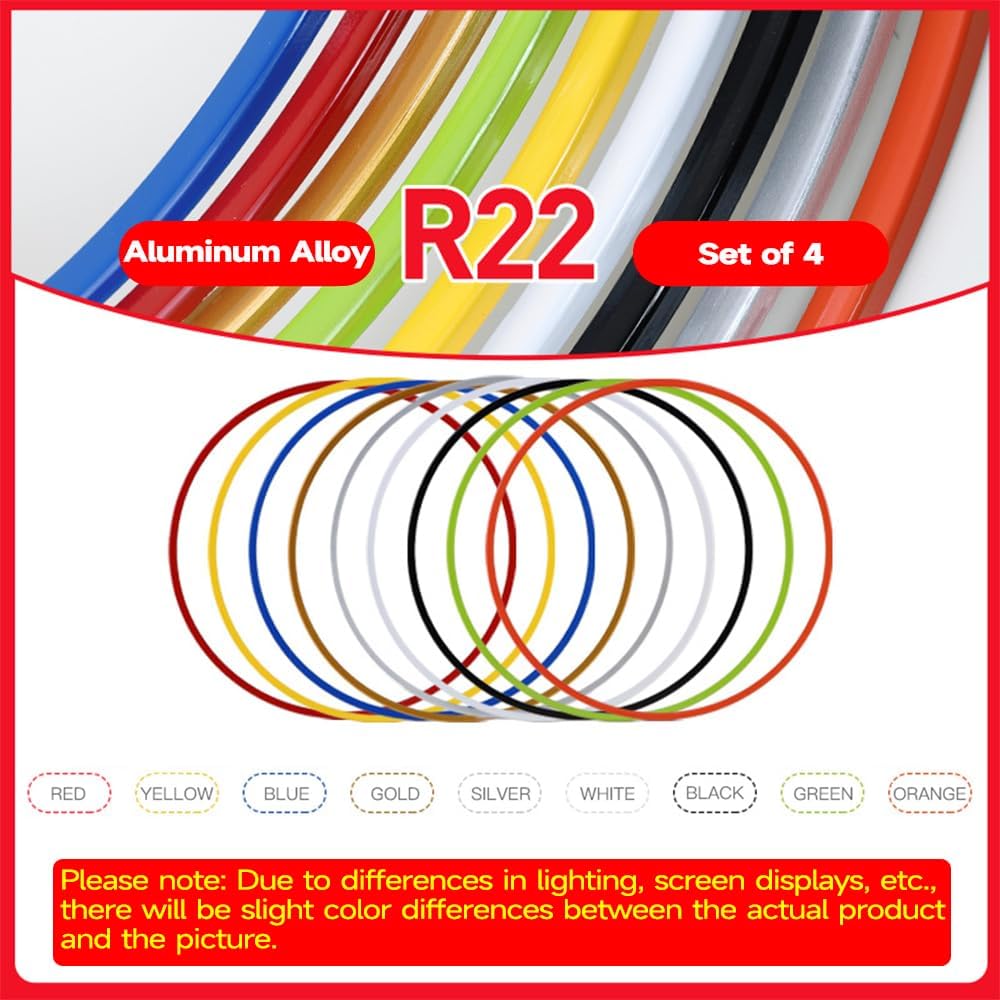 4Pcs Aluminum Alloy Car Wheel Protector for Tesla Model Y 2019 2020 2021 2022 2023 2024 15-22'' Wheel Rim Protector Decor Ring Anti-Scratch Tire Rim Guard Wheel Edge Ring,Red-22inch