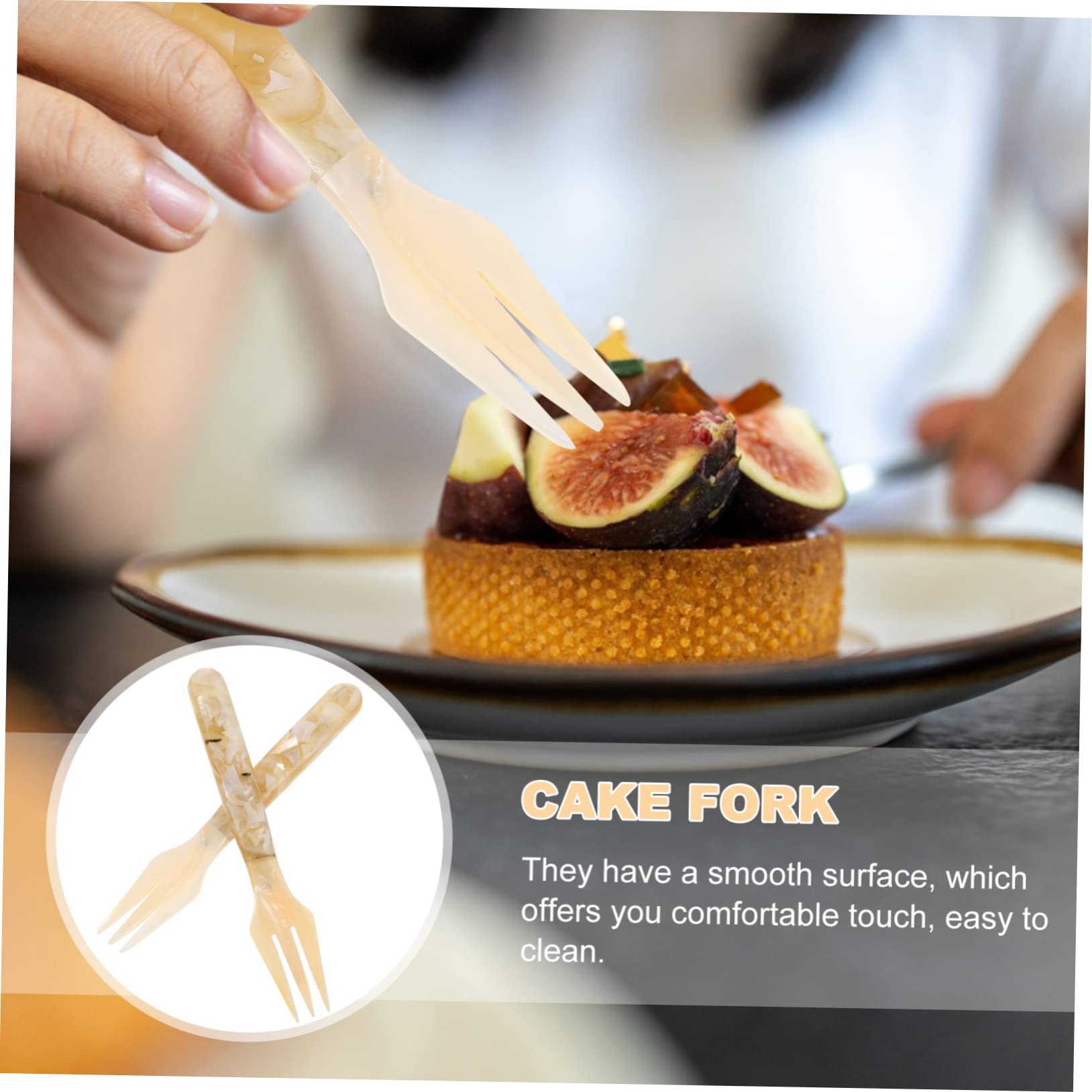 GRIRIW Fruit Cake Forks Pcs Reusable Dessert Forks for Salad Cheese and Desserts