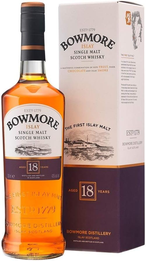 Bowmore 18 years 43 ยฐ - Single Malt Scotch Whiskey 70 cl
