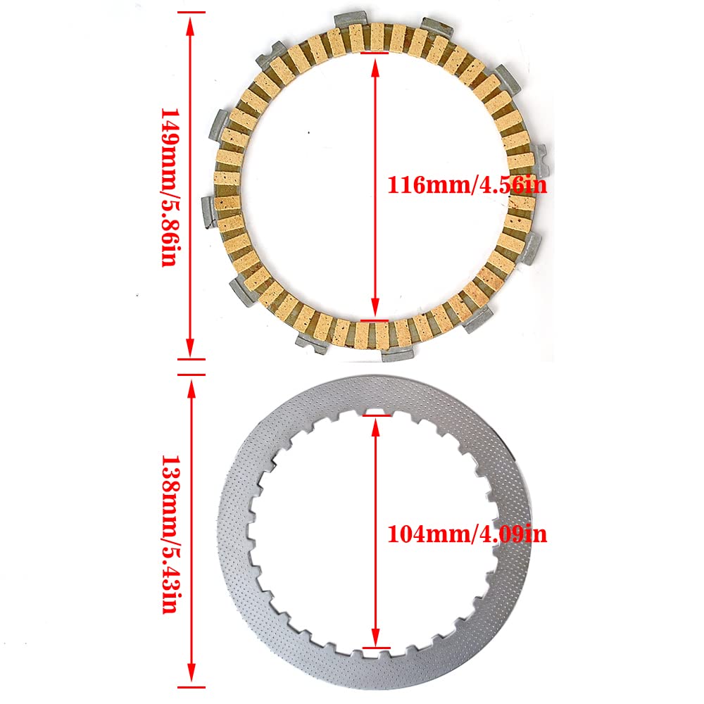 TERAM LOISIRS KIT DISCHI RIGIDITI + LISCI FRIZIONE COMPATIBILE PER HONDA CRF 450 R 2006 2007 2008 NUOVO FRANCE