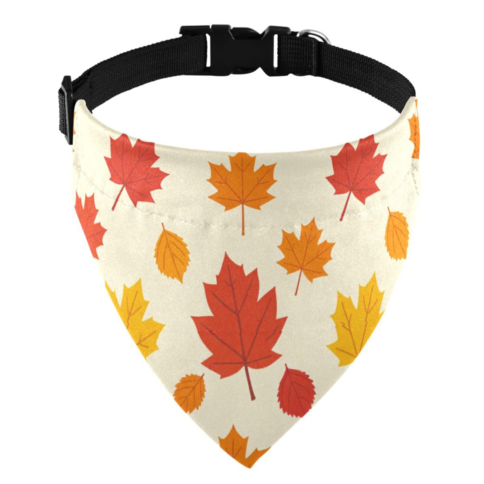 Bavoir pour chien léger feuilles jaunes pour promenade en plein air