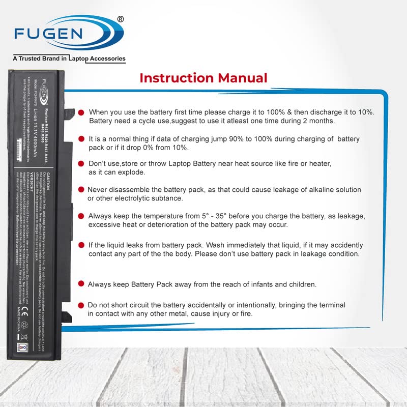 Image of Fugen Laptop Battery Samsung for NP300E5X-S01N NP300E5X-S03RU NP300E5X-T01EE NP300E5X-U02RU NP300E5Z NP300E5ZH