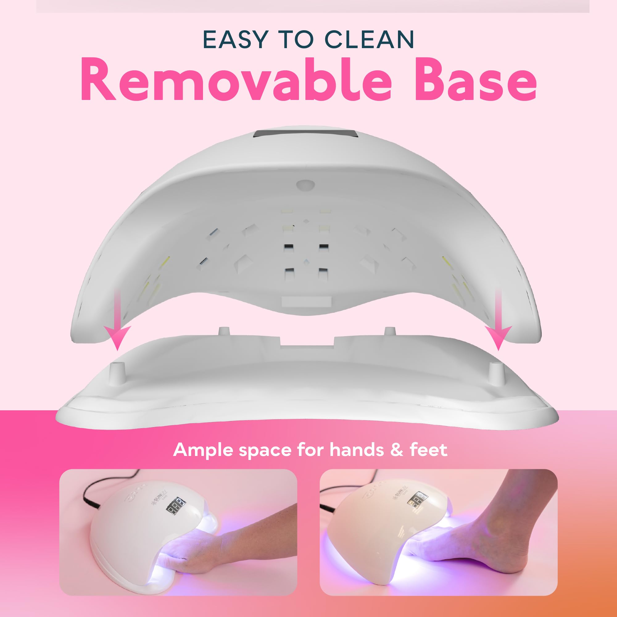 Lampada Ssciuga Unghie UV LED, SUNUV Lampada Professionale per manicure e pedicure con sensore automatico