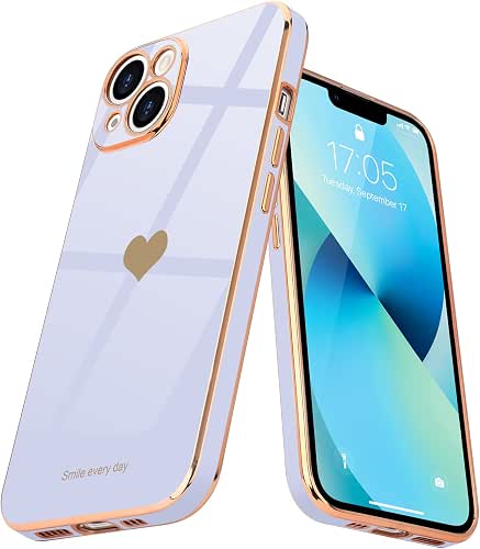 Teageo Compatible with iPhone 13 Case for Girl Women Love-Heart,