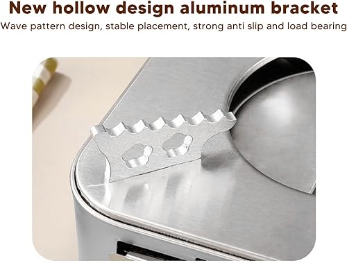 Miniatura 6 de Tyenaza Estufa de alcohol, quemador de alcohol portátil de acero inoxidable, estufa de mochilero, estructura de quemador, estufa de campamento para