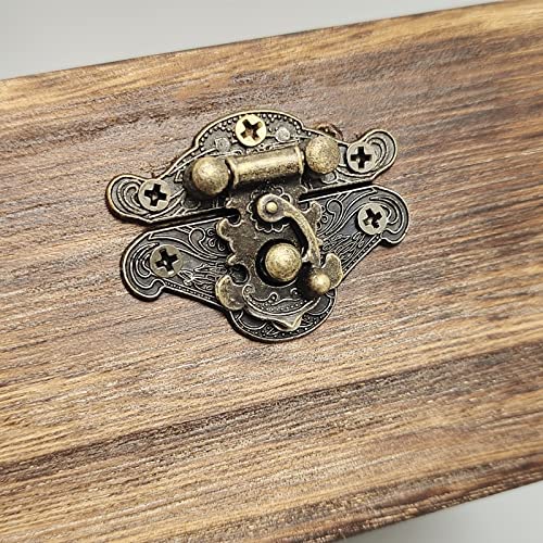 Serratura A Staffa Retro Uxcell &ndash; Chiusura Per Cassetti E Portagioie, Tono Bronzo