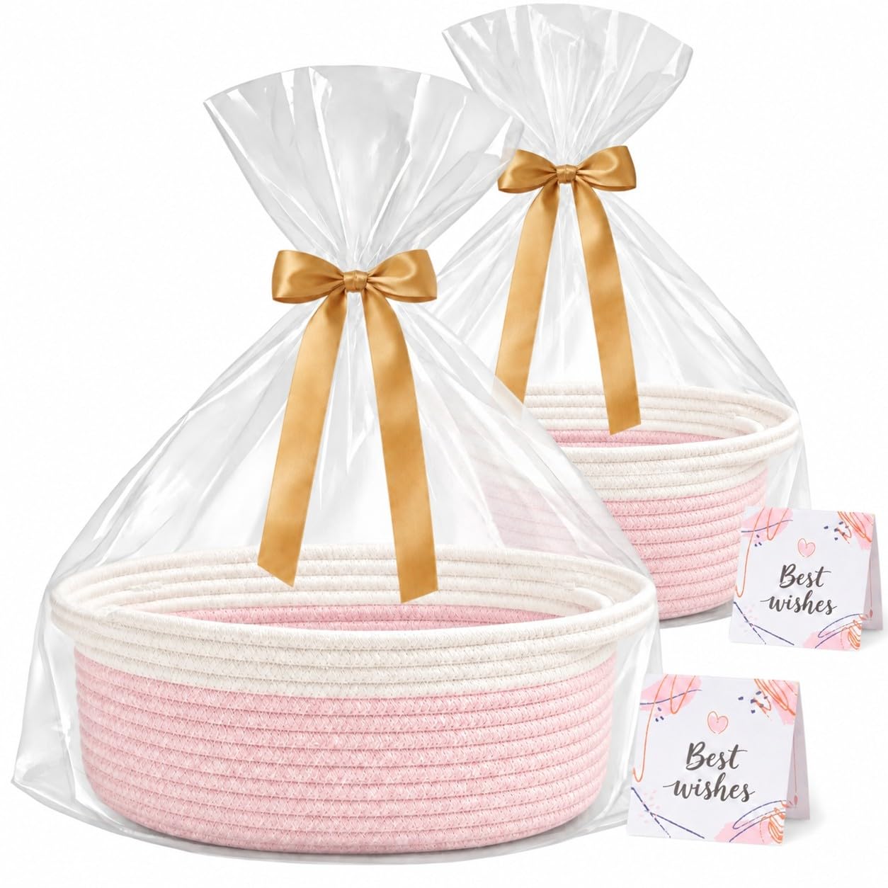 Gift Baskets Empty, 2-Pack XLarge Baby Shower Baskets for Gifts