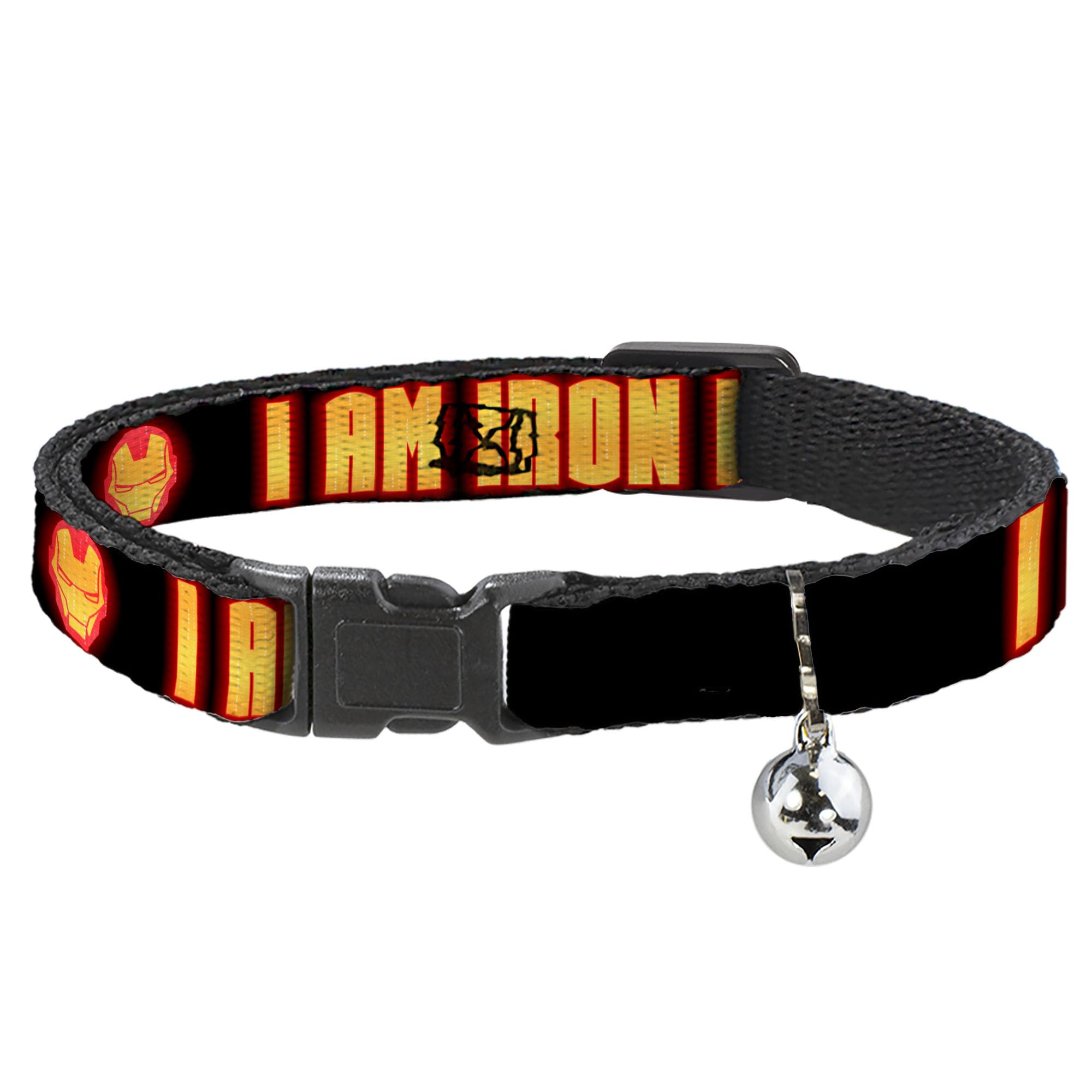Collar de gato con hebilla separable para paseos seguros y juegos en casa de Iron Man