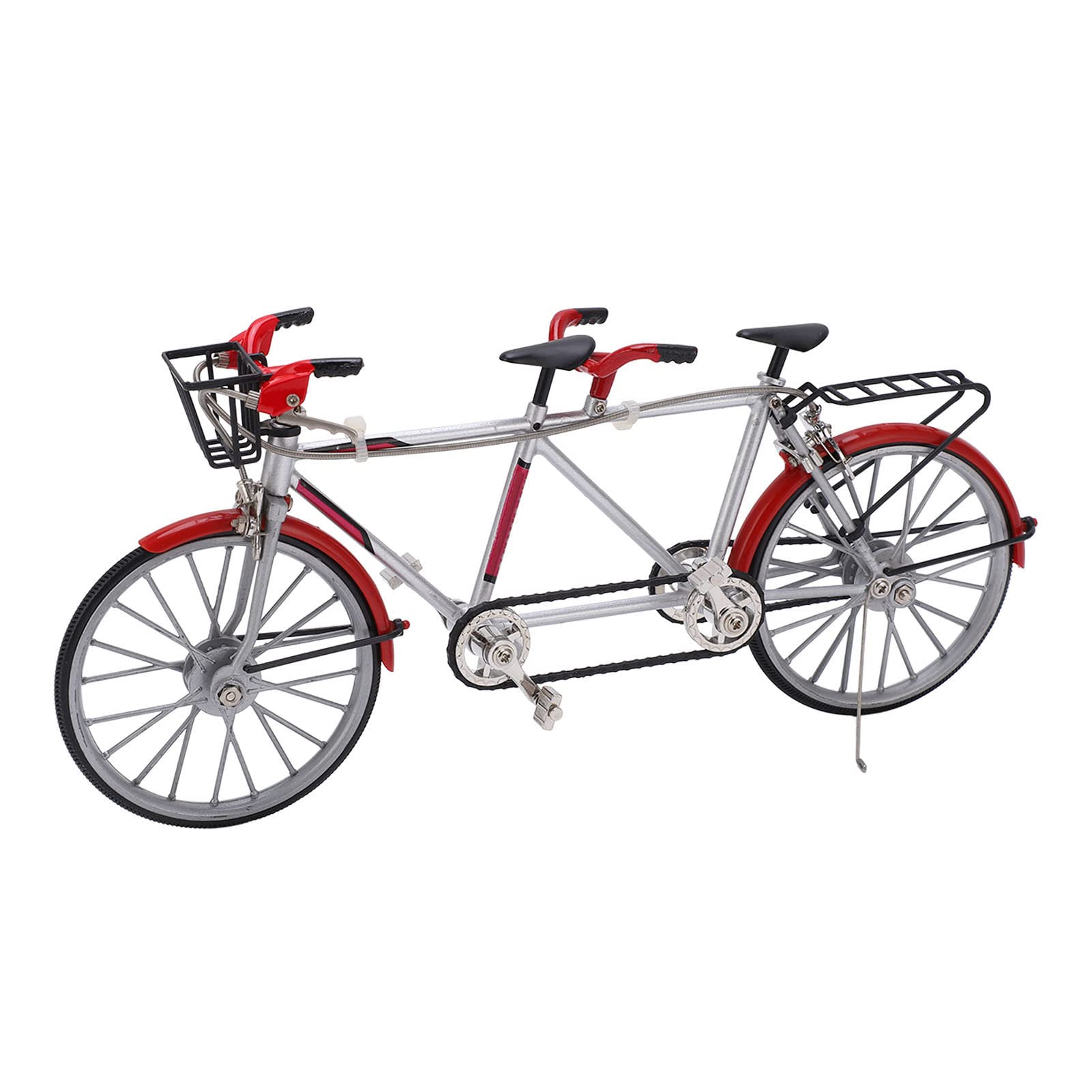 Modelo de mini bicicleta Tandem con adornos de minibicicleta de diseño exquisitos detalles para regalos para decoración de escritorio para la oficina