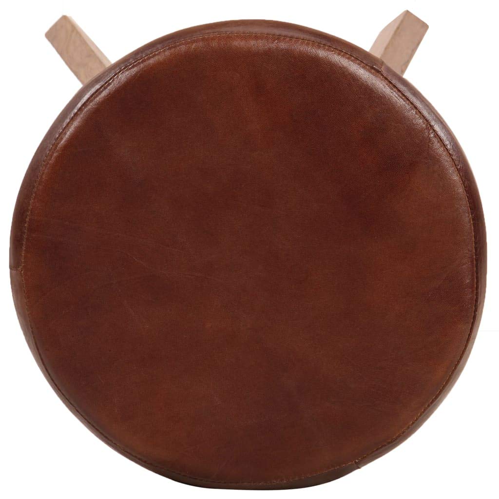 Homgoday Taburetes de bar de 2 piezas de piel auténtica y madera maciza de acacia, silla de oficina, silla de oficina, silla de escritorio para dormitorio o salón