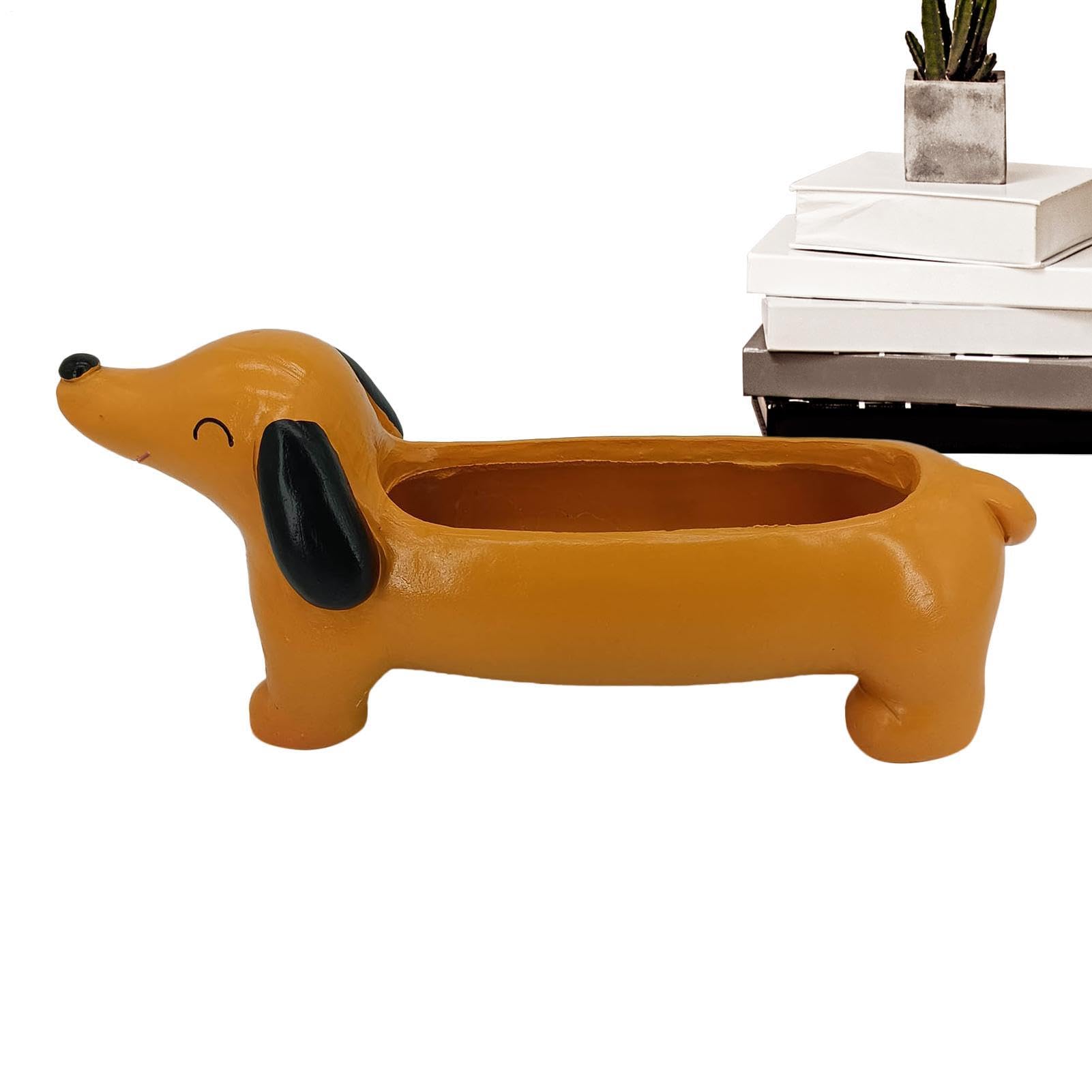 Pot de fleur en forme de chien teckel pour remplacer vos pots tristes et fragiles