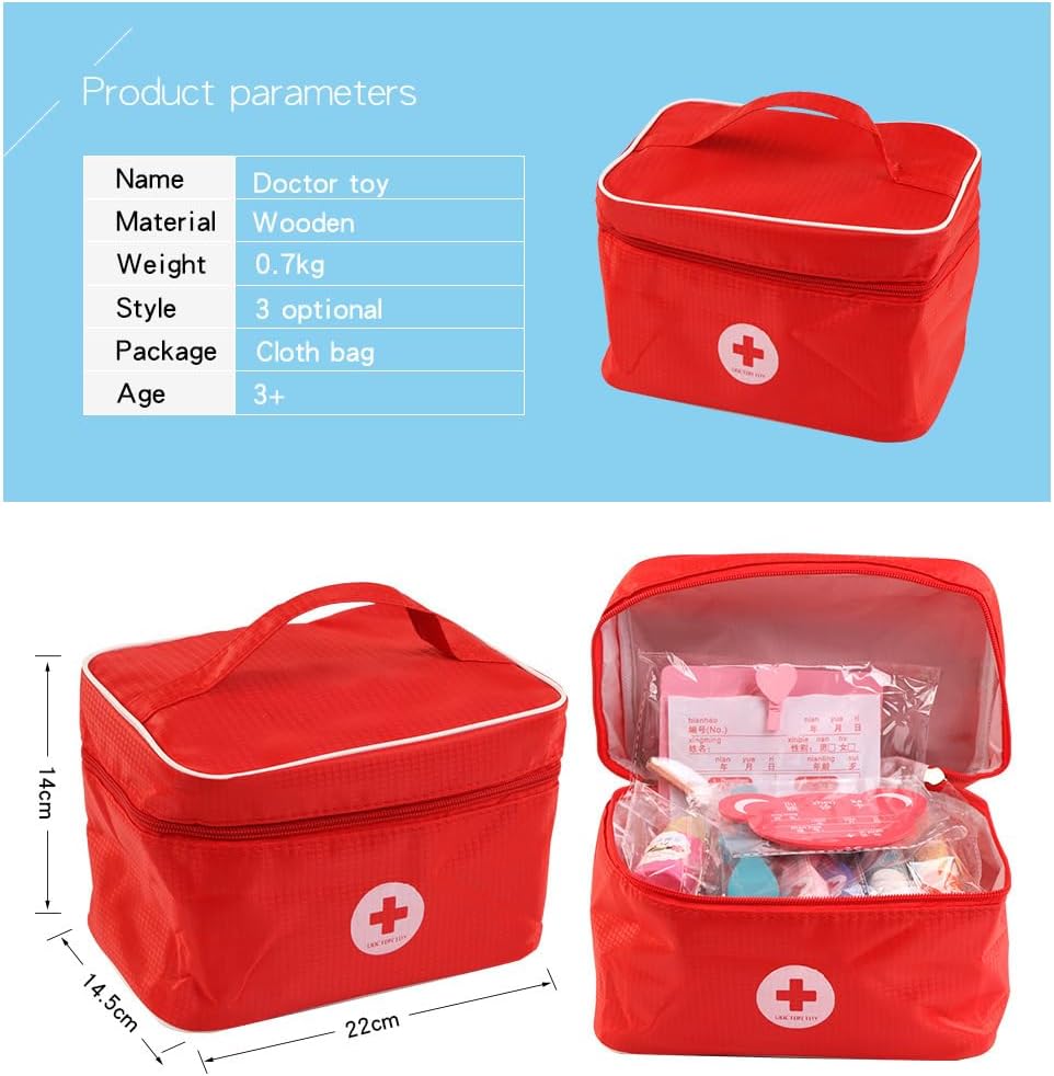 Kids Doctor Toys Doctor Role-Playing Games Sets Children Dentist Medicine Box Pretend Doctor Play Toy Doctor's Injection Dtethoscope Education (1)