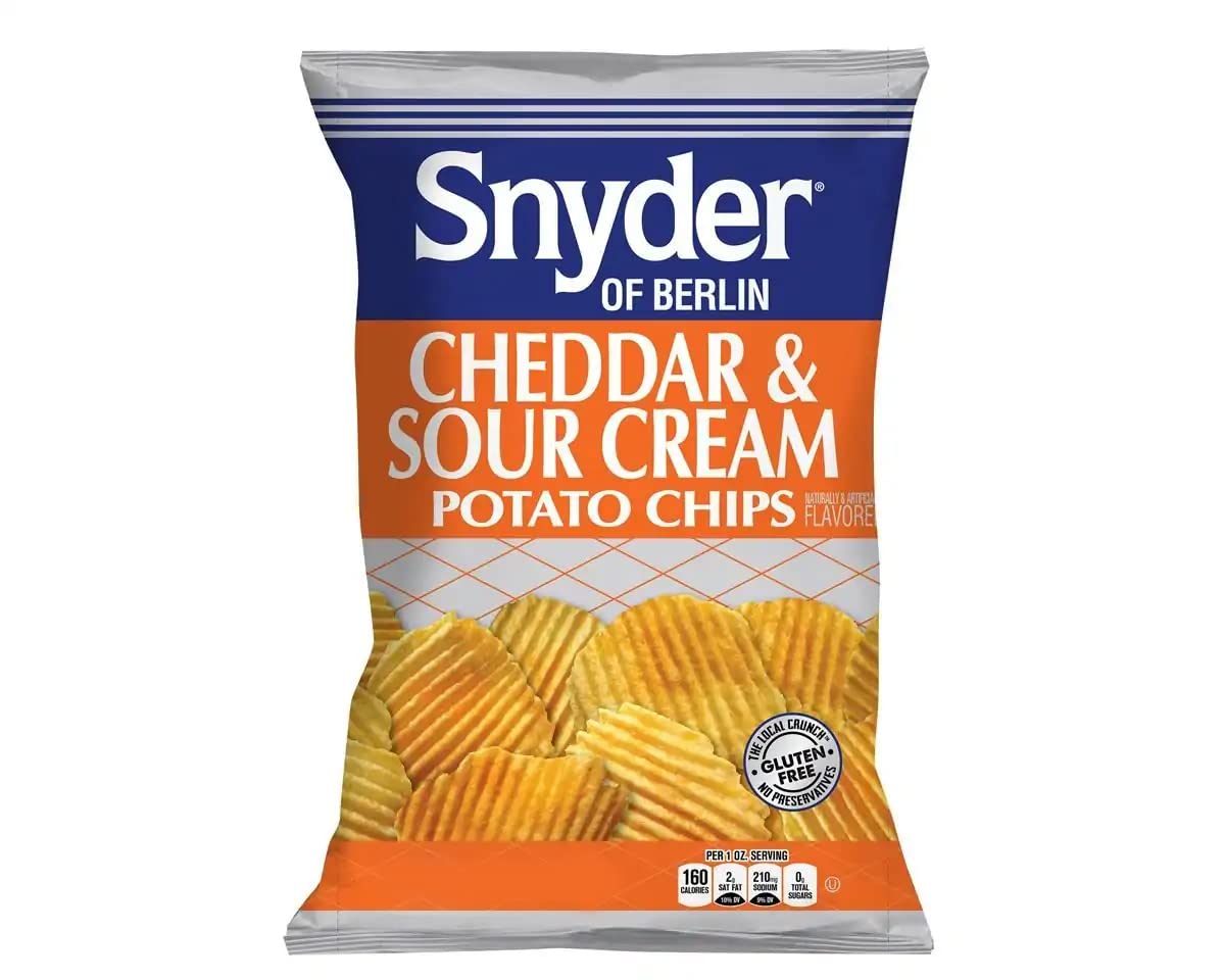 Snyders Cheddar n Sour Cream Chips 3-7.75 oz Bags