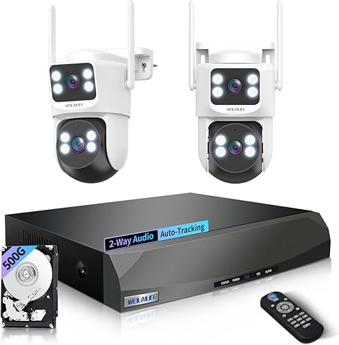 Miniatura 13 de Audio de 2 vías y seguimiento automático: cámaras de seguridad PTZ de 4 MP inalámbricas para exteriores, sistema de cámara de seguridad inalámbrica