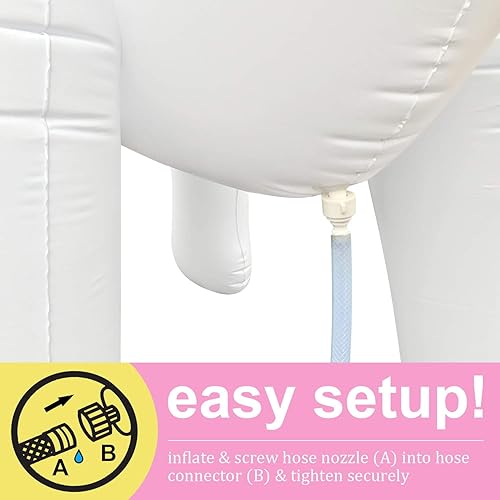 Miniatura 4 de Float Joy - Juguete inflable gigante de unicornio con aspersor para patio de verano y juegos al aire libre para niños y adultos, favorito de fiesta