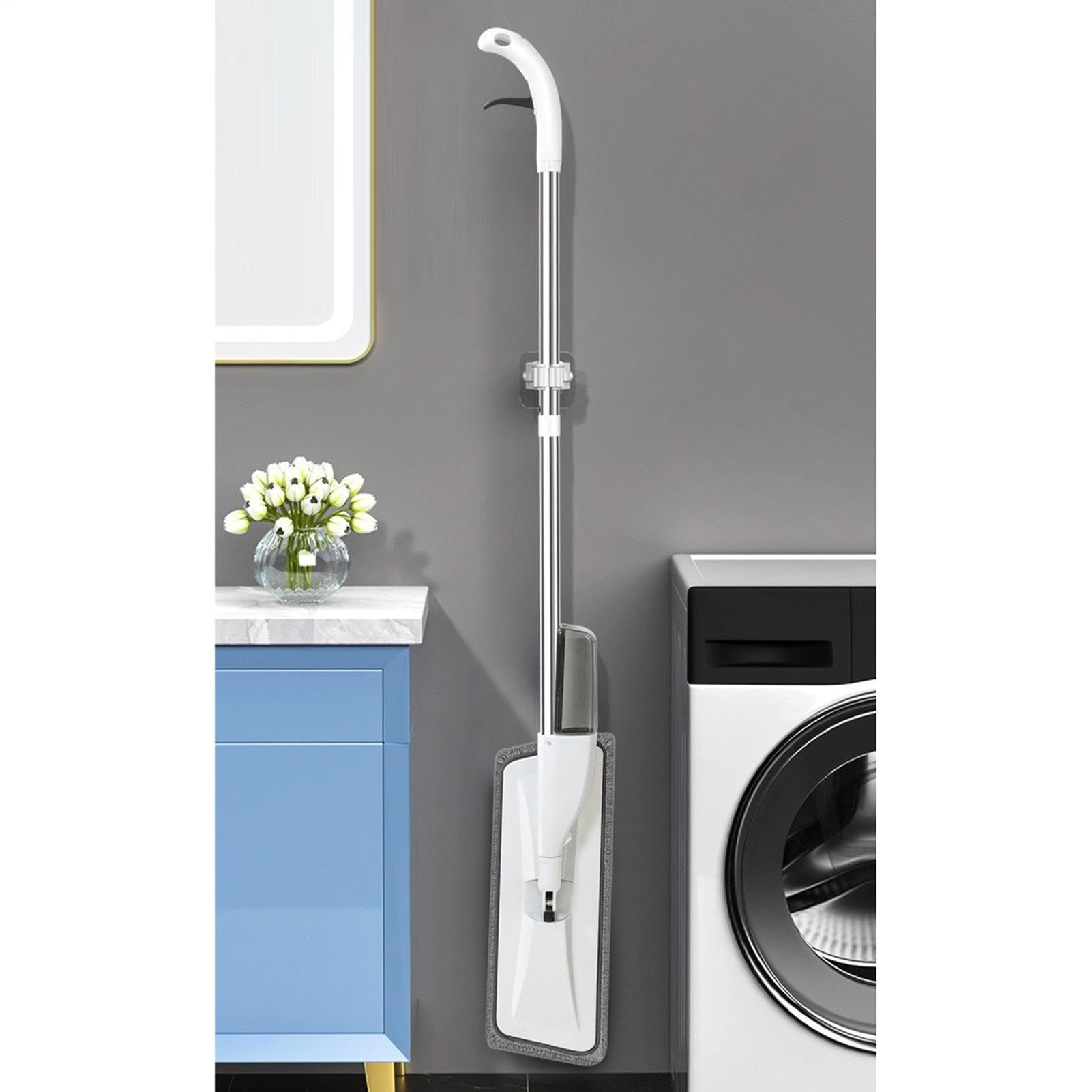 Mopa Con Pulverizador Limpieza giratoria en húmedo y seco para suelo de | Mopa Atrapapolvo de Madera Propietarios limpiadores inquilinos oficina cocina baño sala de estar dormitorio restaur