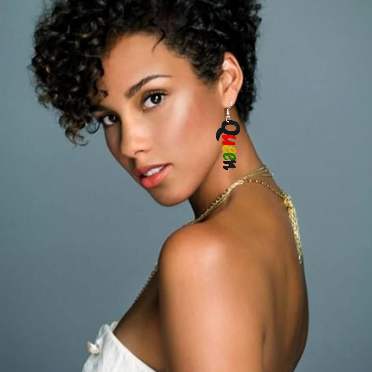 African Earrings for Women Black History Month Earrings Wooden African Map Earrings - Image 4