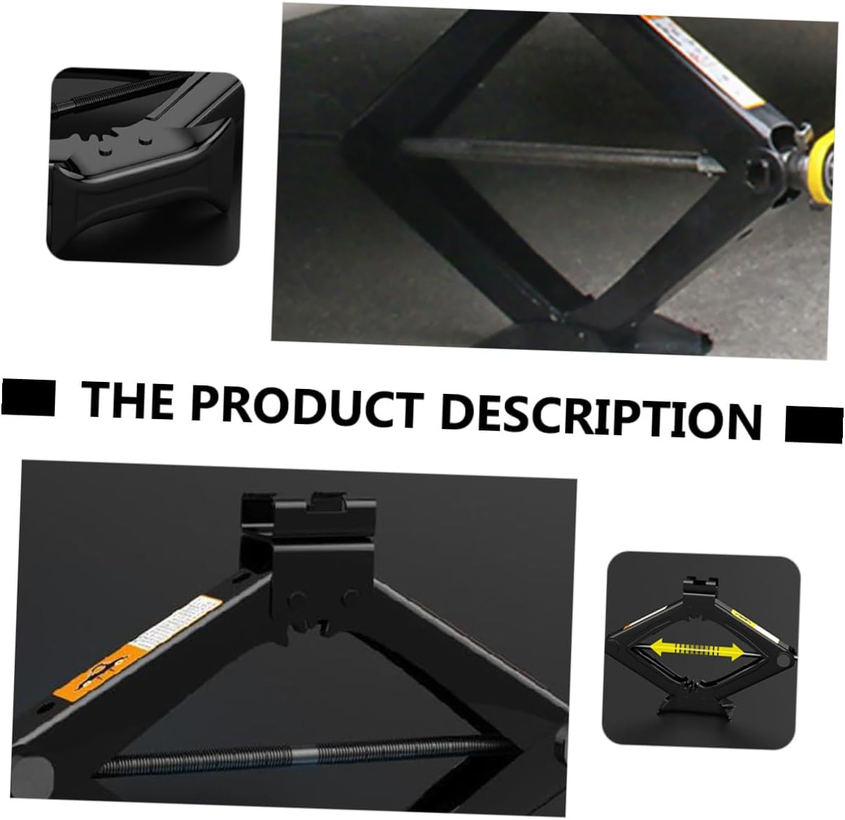 UPKOCH 5 Ton Hand Cranking Scissor Jack for Car and SUV Tire Repair, Portable Auto Hand Lift Jack Tool with Random Handle Color, Vehicle Emergency Maintenance Equipment Random Color