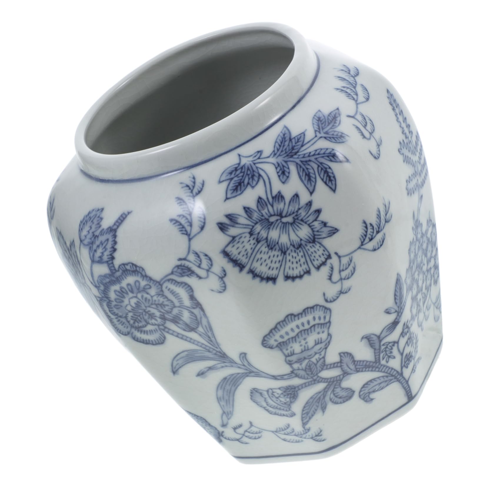 Amazon.co.jp: FRCOLOR 青と白の磁器の花瓶 東洋の壺 中国の花の花瓶