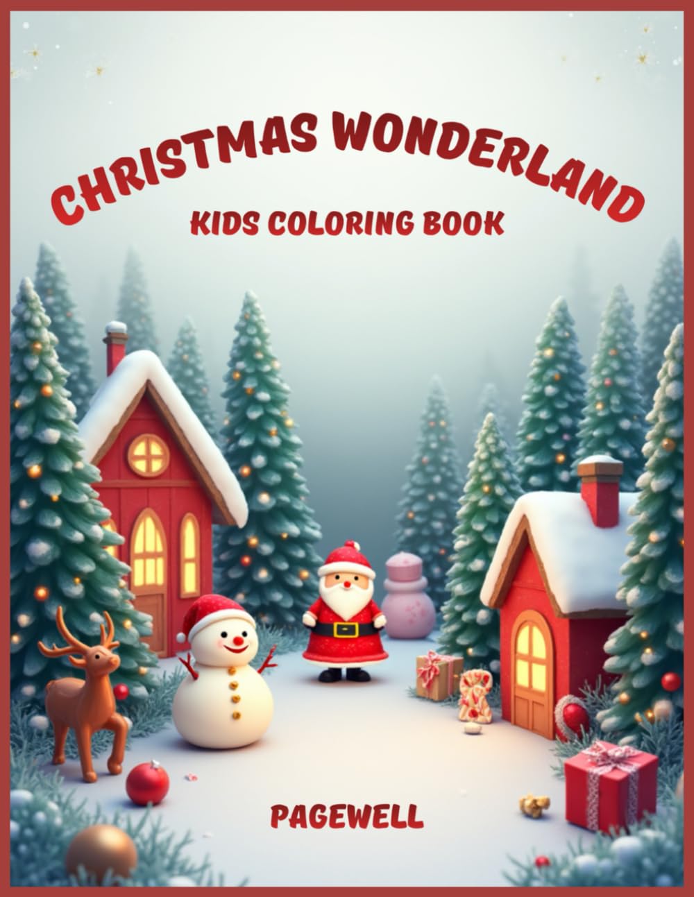 Christmas Wonderland - Kids Coloring Book: 20 Fun & Magical Christmas Coloring Pages for Kids | Santa, Snowmen, Reindeer & Holiday Cheer