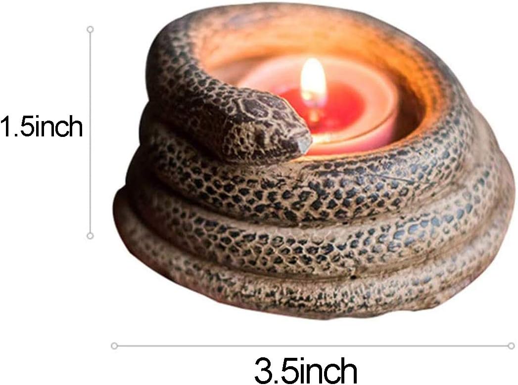 3D Coiled Snake Resin Candlestick Candle Holder Ornament Home Decoration - Image 2