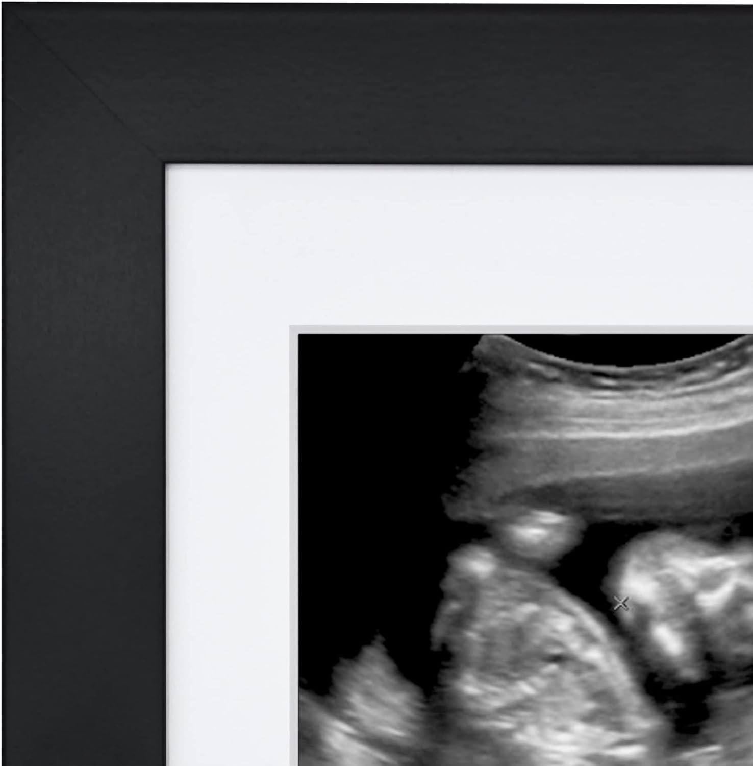 Americanflat Sonogram Picture Frame with Shatter-Resistant Glass - 15x5 Frame Fits Three 3x4 Sonograms with Interchangeable Mats - Signature Collection - Photo Frames for Tabletop and Wall - Black - Image 7