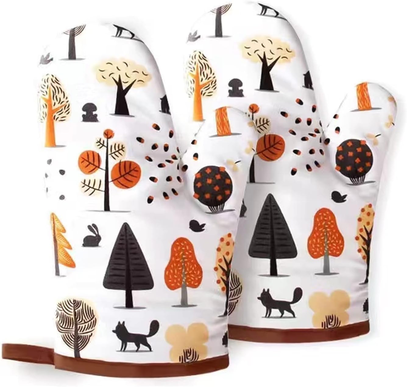 Baking Gloves Cartoon Oven Glove BBQ Baking Accessories Microwave Kitchen Glove Mitten Heat Resistant Potholders Kitchen Accessories (Size : 1) ()