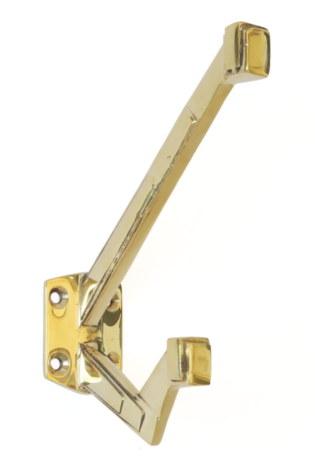 Castelion Clear Castelion® Solid Brass Art Deco Hat And Coat Hook