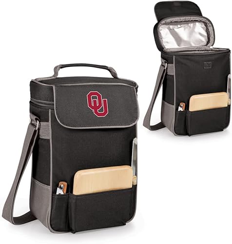 Miniatura 47 de PICNIC TIME NCAA Duet - Bolsa aislante para vino y queso Negro con detalles grises.,2-Negro con detalles grises.