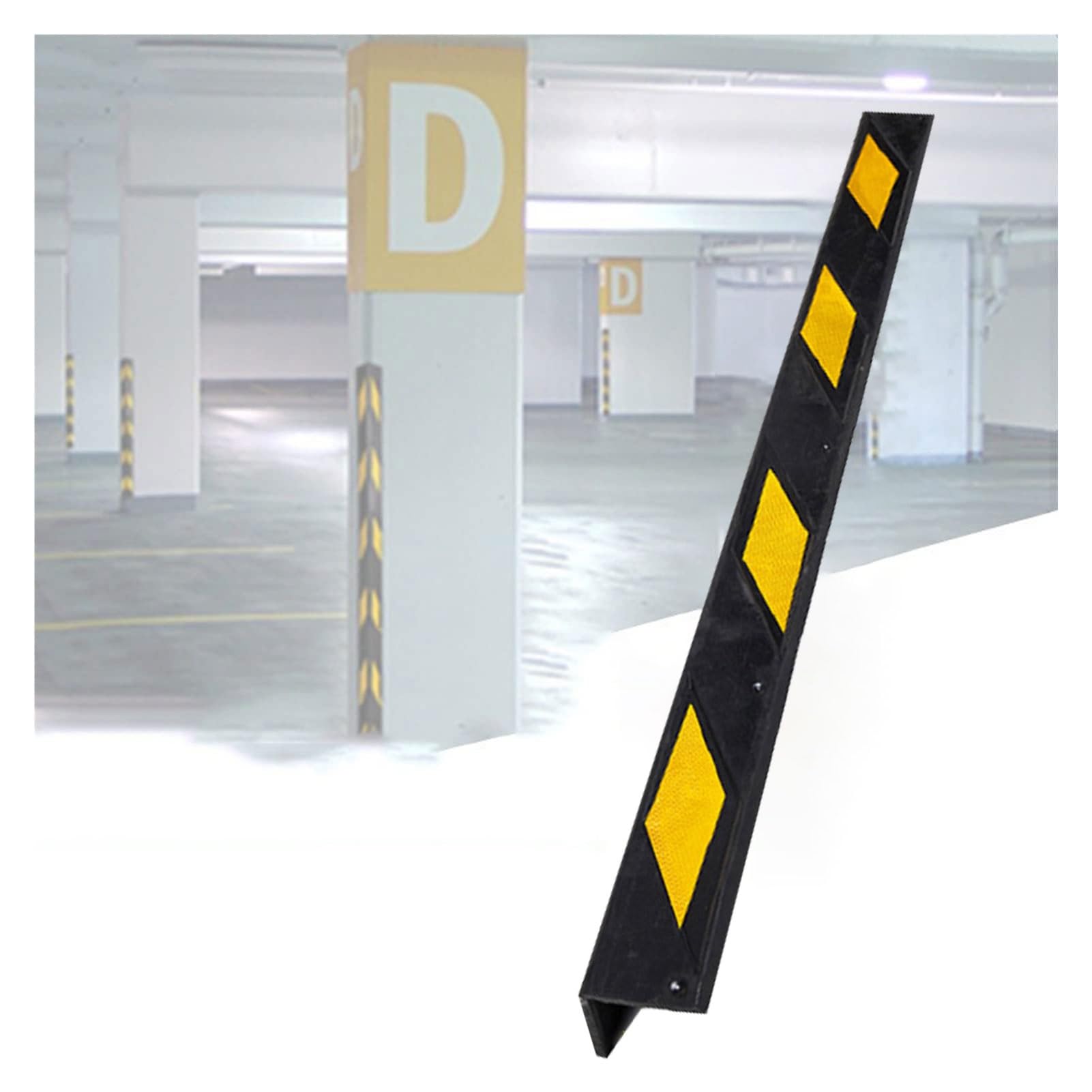 Protections d'angle en caoutchouc antichoc pour parking | Lot de 20