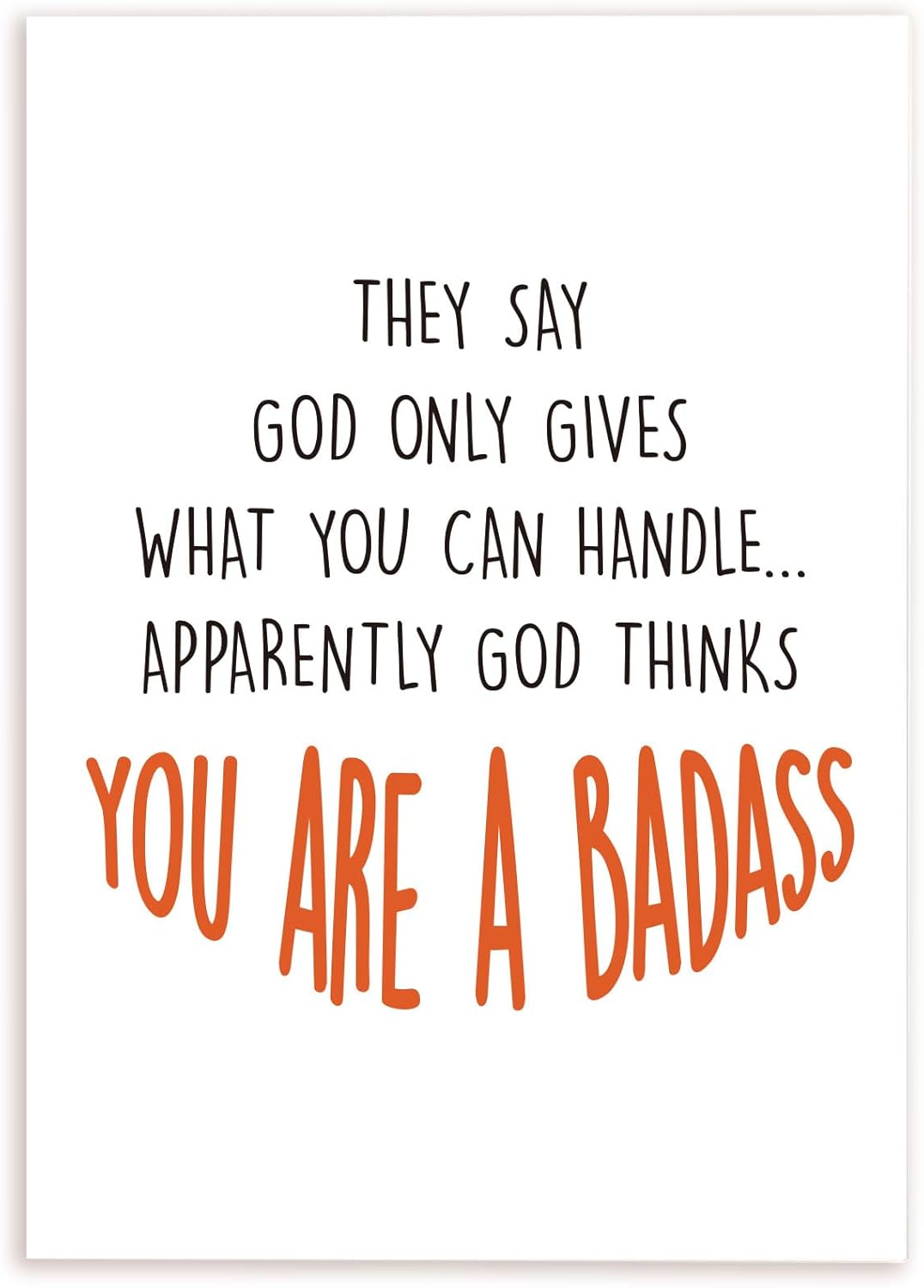 Funny Get Well Card for Bestie Friend, Get Well Soon Gifts for Woman, Humorous Encouragement Cards, Cancer Card, God Only Gives What You Can Handle - Image 2