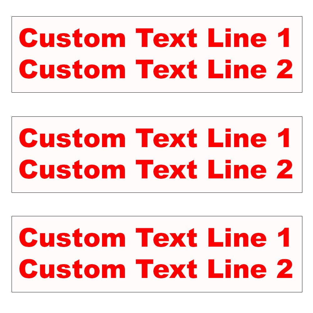 VSE | Custom Sign Riders (3 Pack) | 24x6 inch, Double Sided 4mm CoroPlast | Personalize with Multiple Text Colors & Font Options | for Business or
