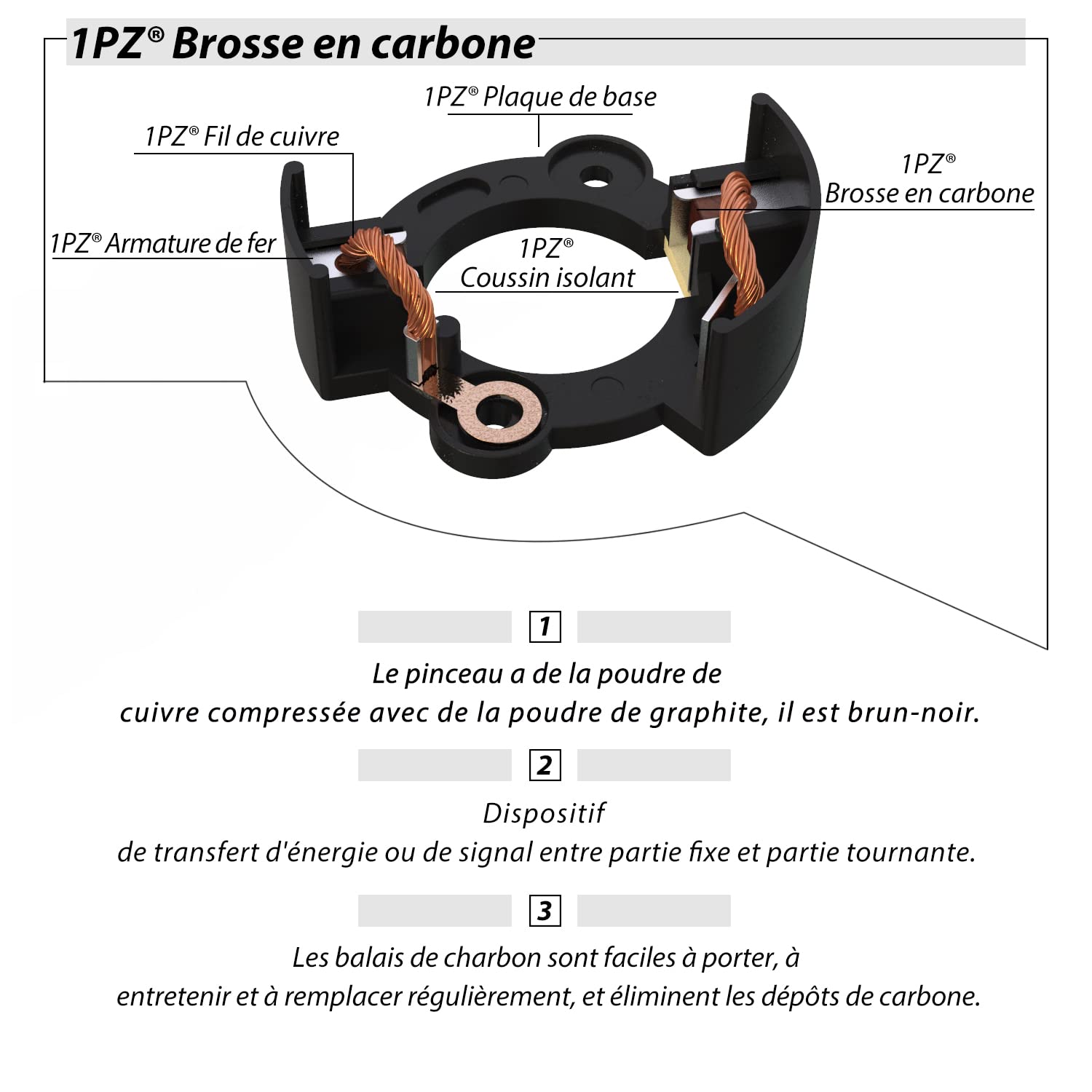 1PZ FMT-50C Démarreur à 3 boulons pour Moteur 50cc 70cc 90cc 100cc 110cc 125cc ATV Quad 4 temps Go-Kart Dirt Pit Bike Wheeler
