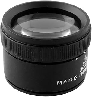Portable Pocket Reading Magnifier 30X Metal Jewellery Magnifier Magnifying Eye Glass Lens Loupe (30X36MM)