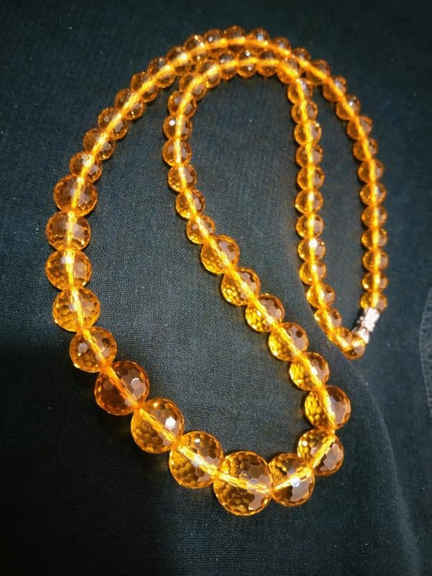 Women's Natural Citrine Necklace, Premium A1++ Grade