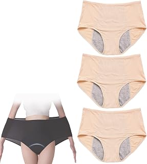 2022 New Upgrade High Waist Leak Proof Panties, Physiological Panties Breathable Plus Size Stretch Postpartum Ladies Panties (D,4XL)