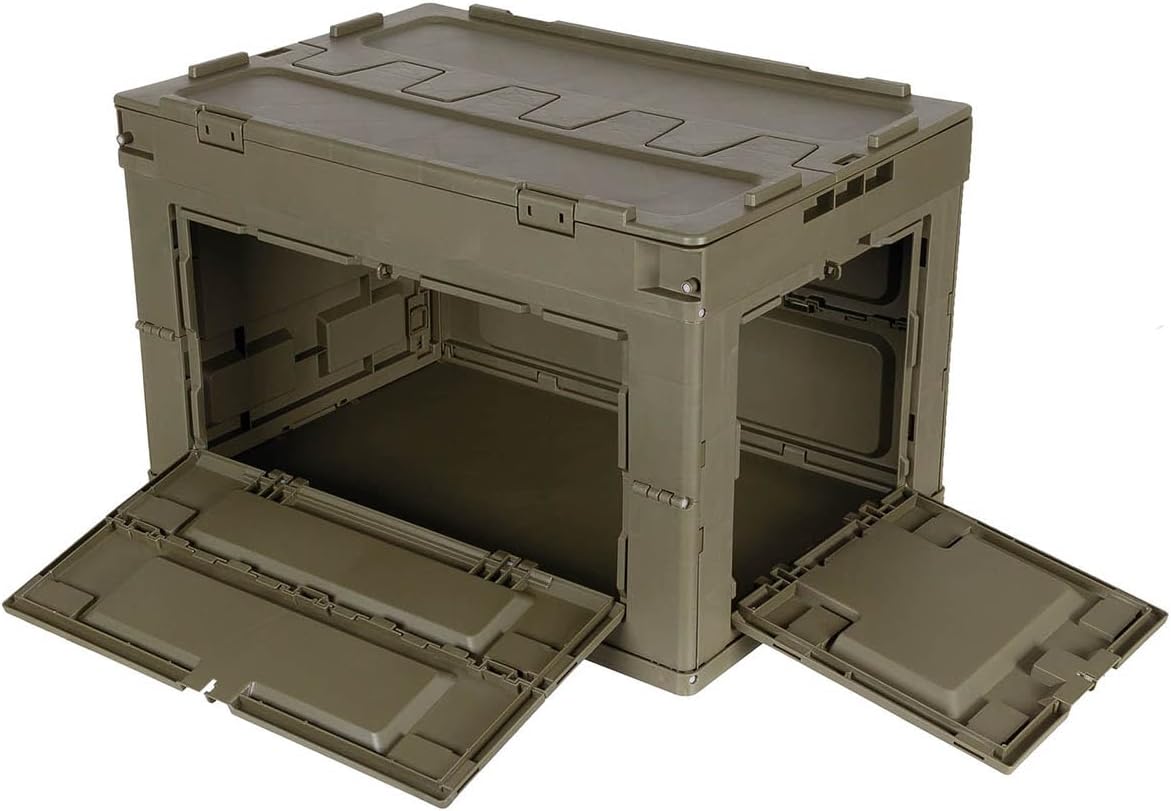 MFH Folding Plastic Box 60 L Olive (60 L)