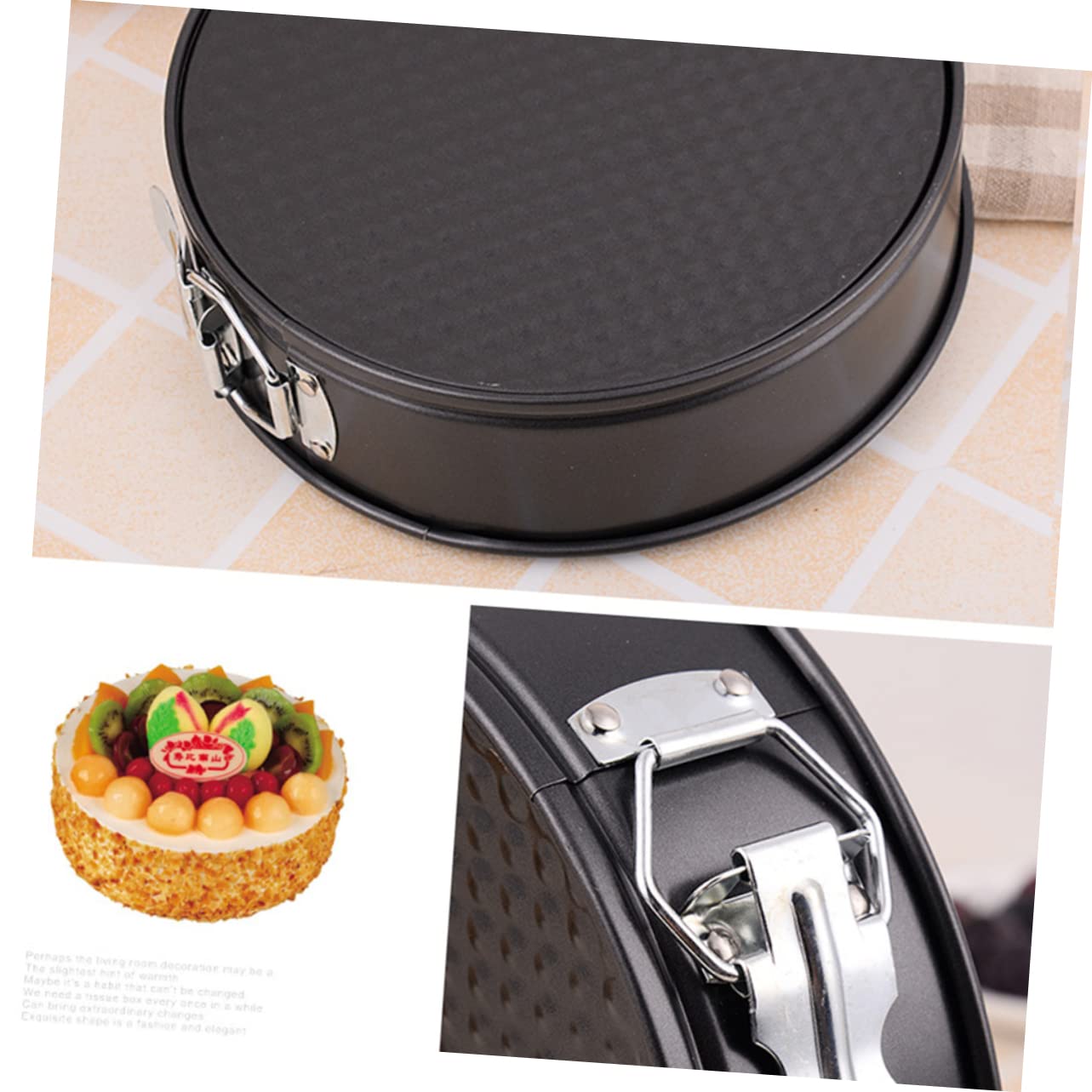 Zerodeko 6pièce Moules à Gâteaux Ronds Antiadhésifs Avec Fond Nid Abeille Pour Pâtisserie Maison Fête Mariage