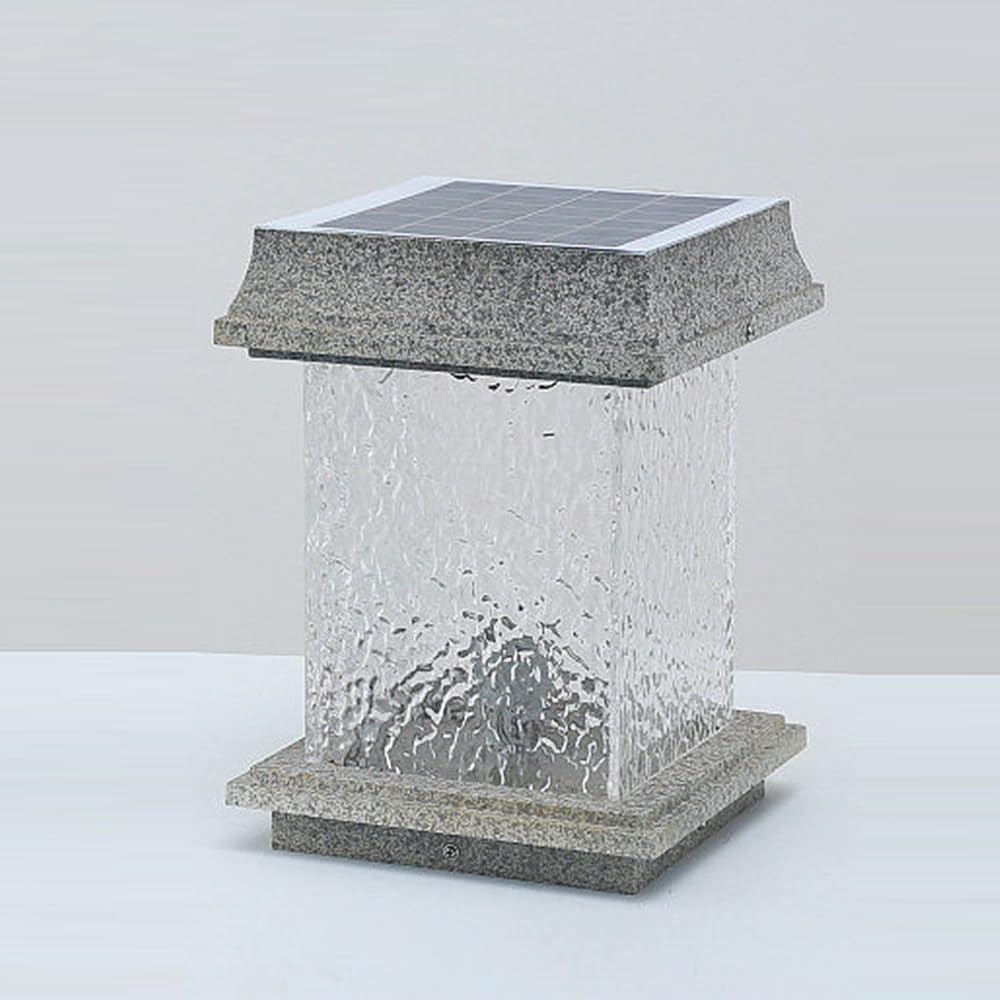 HCIPJQY Solar Lanterns Outdoor Waterproof, Column LED Lantern Japanese Style Deck Decorations Outdoor Pillar Table Light Modern LED Solar Powered Post Light for Landscape Garden